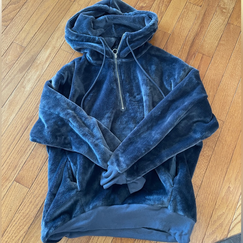 Express One Eleven Velour Hoodie